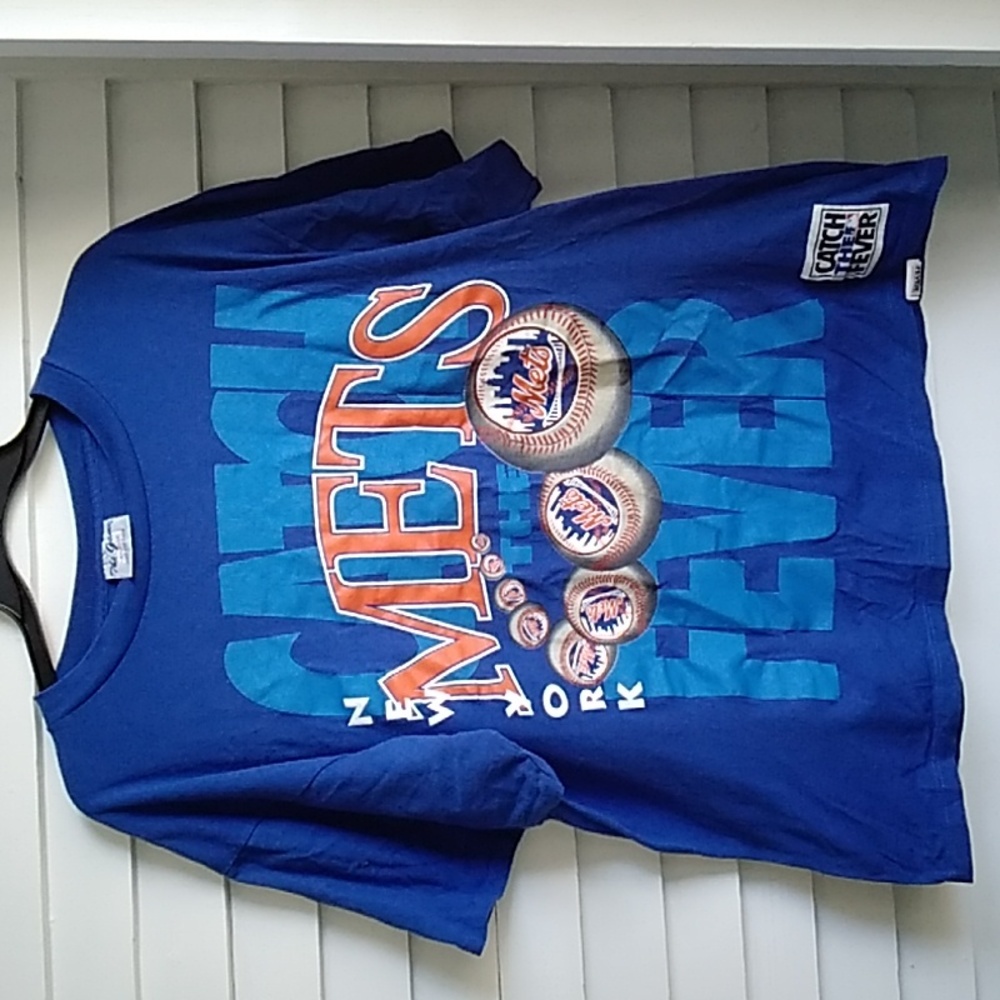 Vintage 1990s New York Mets T shirt XL (The Game) Catch the Fever
